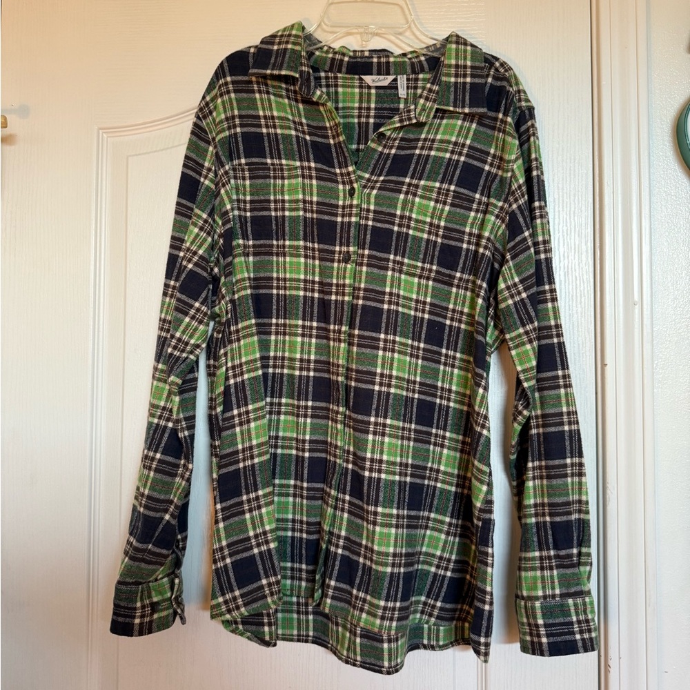 Woolrich green/navy flannel